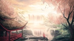 Landscapes Japan Asia waterfalls oriental