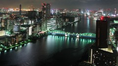 Landscapes Japan Tokyo Asia Bridges rivers cityscapes