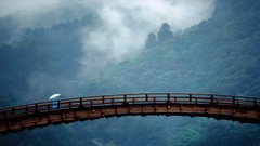 Landscapes Japan Yamaguchi Prefecture Kintai Bridge