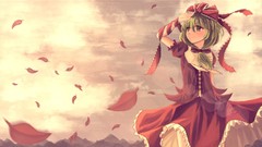 Landscapes leaves Mountains clouds dress Ribbons green eyes 