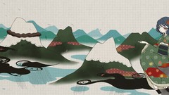 Landscapes leaves Mountains clouds rain socks goddess red eyes 