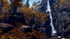 Landscapes leaves waterfalls flying the elder scrolls v skyrim 