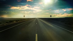 Landscapes light roads