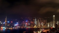 Landscapes light Skyscrapers Hong Kong City Lights cities 