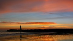 Landscapes lighthouses Sea Beaches