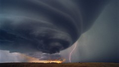 Landscapes Lightning storm tornado