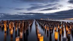 Landscapes lights bay Australia Melbourne