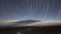 Landscapes long exposure star trails