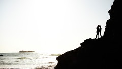 Landscapes love silhouettes Beaches lovers pictorial