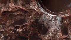 Landscapes Mars crater planets outer space