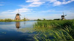 Landscapes mill windmills Netherlands