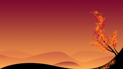 Landscapes minimalistic Trees vectors