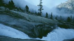 Landscapes mist California Sierra