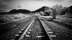 Landscapes monochrome railroads