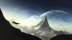 Landscapes moon fantasy art