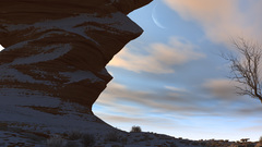 Landscapes moon nature desert