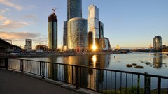 Landscapes Moscow morning Russia buildings urban cityscapes 