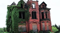 Landscapes moss ruins abandoned houses