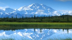 Landscapes Mountains Alaska lakes reflections mount national 