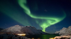 Landscapes Mountains Arctic aurora borealis
