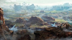 Landscapes Mountains artwork digital art fantasy art