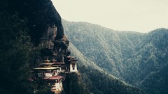 Landscapes Mountains asian architecture
