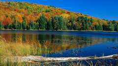 Landscapes Mountains autumn lakes rivers