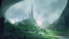 Landscapes Mountains blink artwork digital art fantasy art