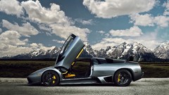 Landscapes Mountains cars Lamborghini lamborghini murcielago 