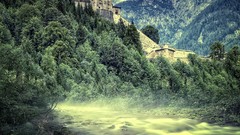 Landscapes Mountains Castles rivers Photo manipulation