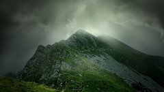 Landscapes Mountains clouds