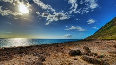 Landscapes Mountains clouds