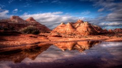 Landscapes Mountains clouds