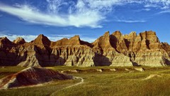 Landscapes Mountains clouds