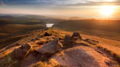 Landscapes Mountains clouds