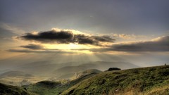 Landscapes Mountains clouds