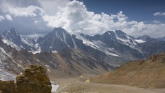 Landscapes Mountains clouds