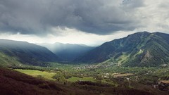 Landscapes Mountains clouds
