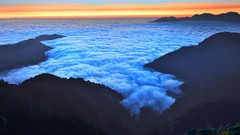 Landscapes Mountains clouds