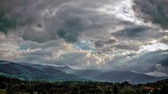 Landscapes Mountains clouds