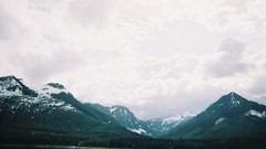 Landscapes Mountains clouds