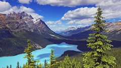 Landscapes Mountains clouds Canada alberta national park banff 