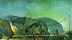 Landscapes Mountains clouds cane telephone phones Salvador Dalí 