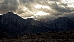 Landscapes Mountains clouds hills California rocks