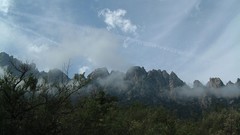 Landscapes Mountains clouds hills new mexico organ blue skies
