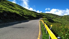 Landscapes Mountains clouds hills roads skies hillside