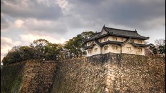 Landscapes Mountains clouds Japan Asia Temples Castles osaka 