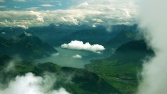 Landscapes Mountains clouds lakes