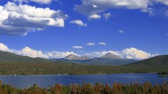 Landscapes Mountains clouds lakes