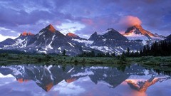 Landscapes Mountains clouds lakes reflections